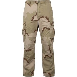 Unicor Cargo Pants Mens Medium Long Tan Desert Camo Ripstop 90s Military Vintage